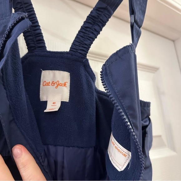 Cat & Jack children’s Snow Pants Overalls sz 4T navy blue - Picture 4 of 5